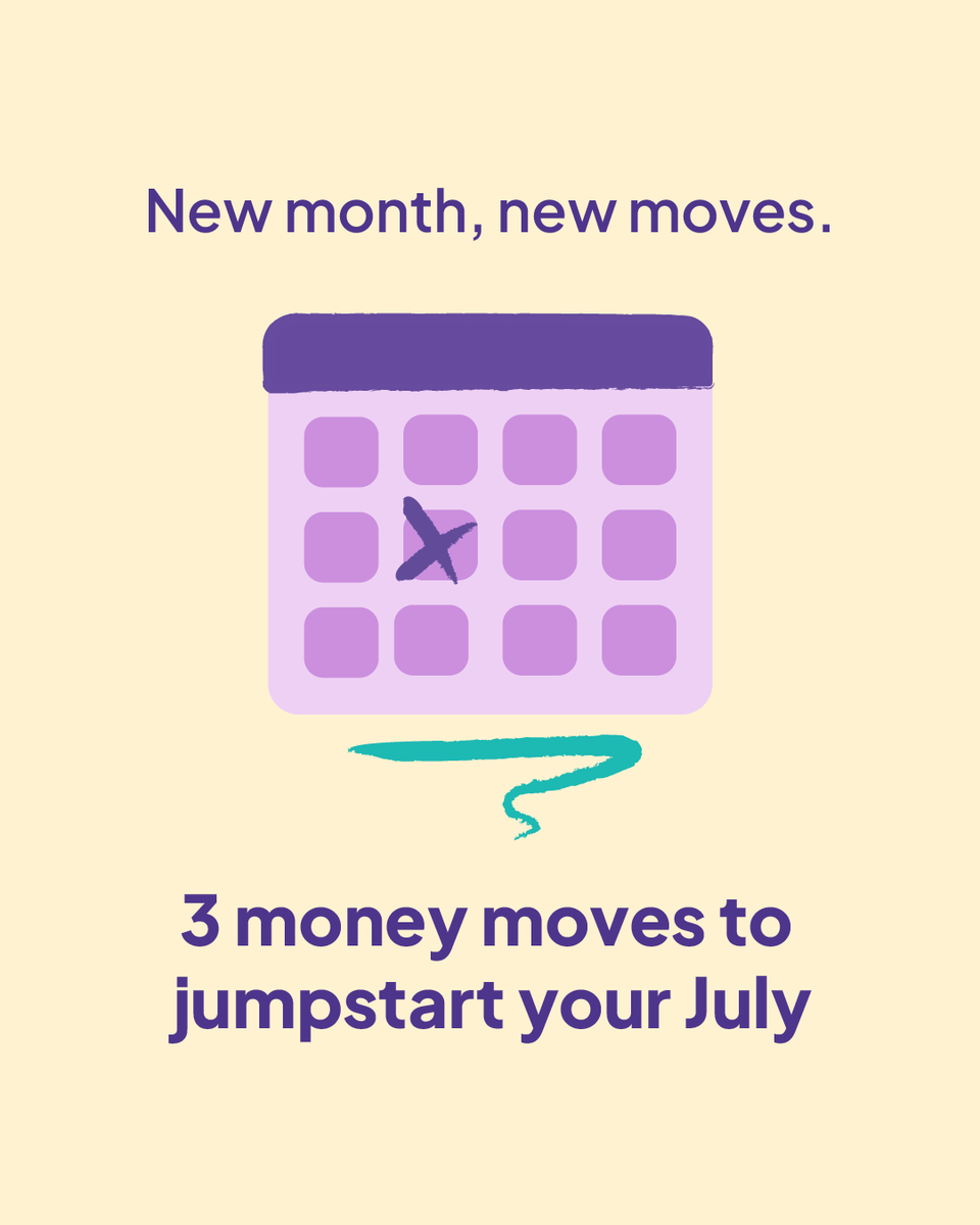 ☀️ Book 30 minutes with yourself (or do it with a mate) to check in on your finances. Make one small tweak if you can. 
☀️ Every time you buy yourself a little treat, pay your savings £1.
☀️ Check your credit score. How is it looking?

Small moves, big money mindset changes.