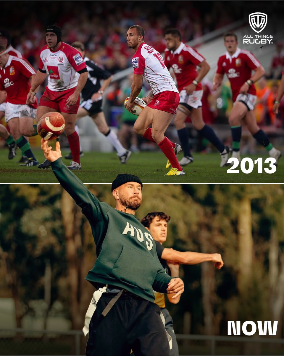 AllThingsRugbyX's tweet image. CODE SWITCH! 🏉➡️🏈

Remember Quade Cooper battling the British &amp;amp; Irish Lions for the Reds and Wallabies in 2013?
Fast forward to now, and he&apos;s lighting up the field for Australia in international Flag Football! What a journey!

#QuadeCooper #CodeSwitch #AllThingsRugby…