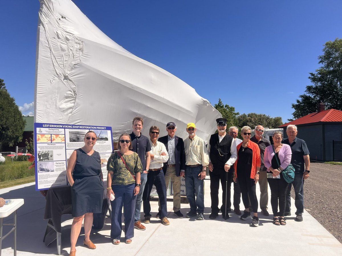 grant_hauschild's tweet image. Great visit in Knife River! From the Leif Erickson Viking Ship to the Train Depot and Julebyen Festival, this community is building something special as the gateway to the North Shore. Proud to support their vision. ⚓️🚂 #MNLeg