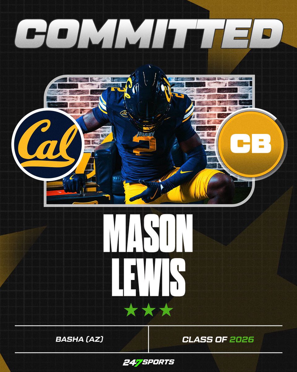Blair Angulo (@blairangulo) on Twitter photo BREAKING: Chandler (Ariz.) Basha defensive back Mason Lewis, one of the top players in the Grand Canyon State, has committed to Cal, giving the Golden Bears another high-upside player in the secondary  247sports.com/article/three-โฆ BREAKING: Chandler (Ariz.) Basha defensive back Mason Lewis, one of the top players in the Grand Canyon State, has committed to Cal, giving the Golden Bears another high-upside player in the secondary  247sports.com/article/three-โฆ