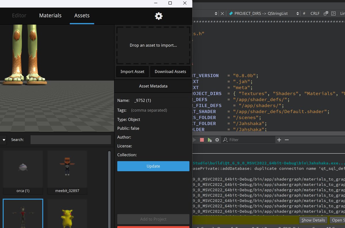 Making amazing progress with our new release! Rewrote most of the code so Jahshaka Studio now runs under Qt6.9 ❤️ It also compiles in Qt Creator with MinGW &amp; VS 2022

We now also have support for fbx, gltf, glb &amp; obj files via Assimp with more to come 🔥