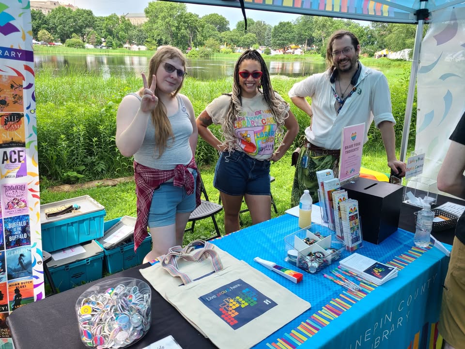 Hennepin's tweet image. Hennepin County staff had a great time at Twin Cities Pride. Thanks to all who stopped by to say hi and learn about county resources. 🌈
