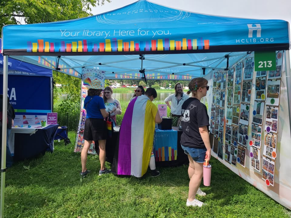 Hennepin's tweet image. Hennepin County staff had a great time at Twin Cities Pride. Thanks to all who stopped by to say hi and learn about county resources. 🌈