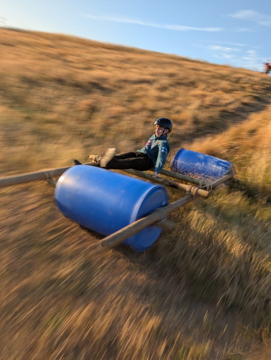 LRDScouts's tweet photo. Last week at LRD:
No meeting for the Beavers after their summer camp, but the Cubs were playing some international themed games.
The Scouts were using their pioneering skills to make Flintstone cars to ride down the hill behind the hut. https://t.co/tdZxbjp186