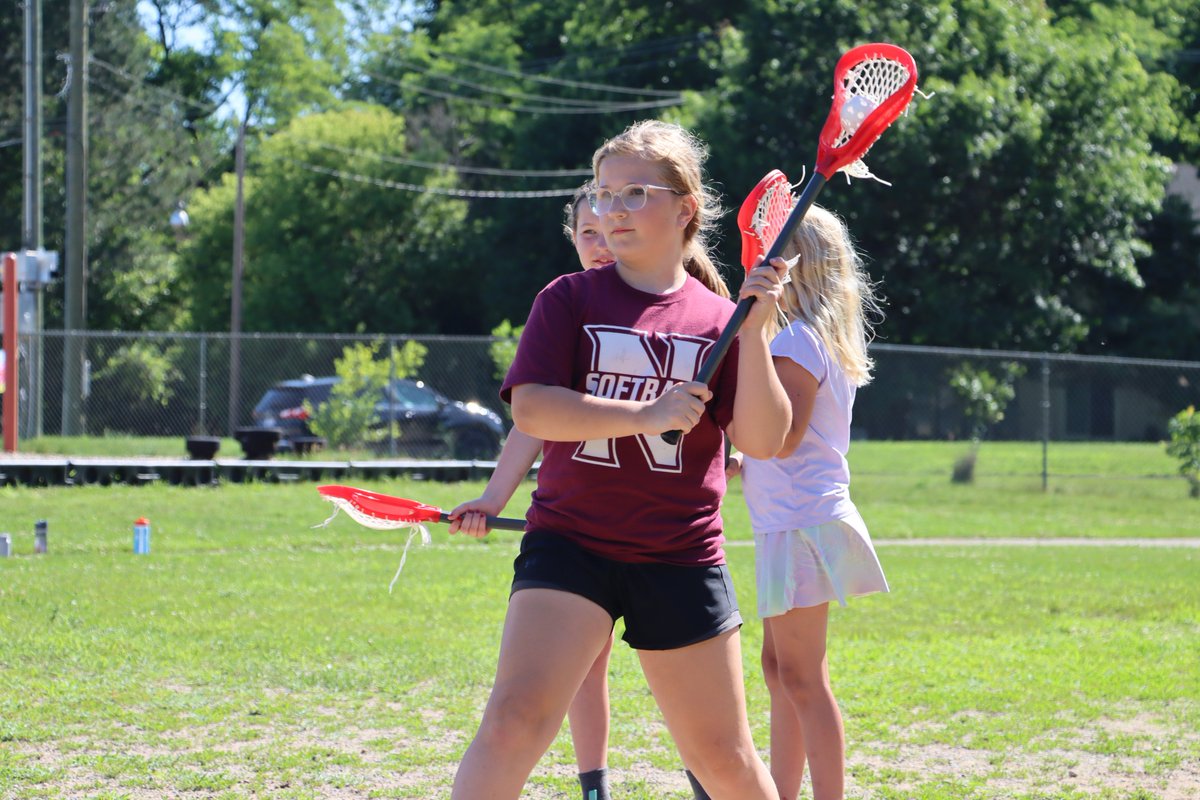 Lacrosse stars in the making! 🥍

Summer Care campers had a blast learning the basics of lacrosse this week from one of our own Walled Lake United Mystics 💙 #WEareWLCSD #WLSummer
