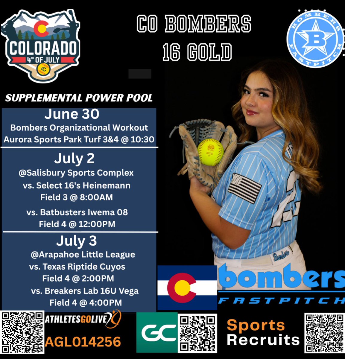 Shalee_Trujillo's tweet photo. Super excited for this week for the sparkler! Come check out my team and I compete in the Supplemental Power Pool!! @TCSFastpitch @cobomberslight https://t.co/OL0AQ8cEmA