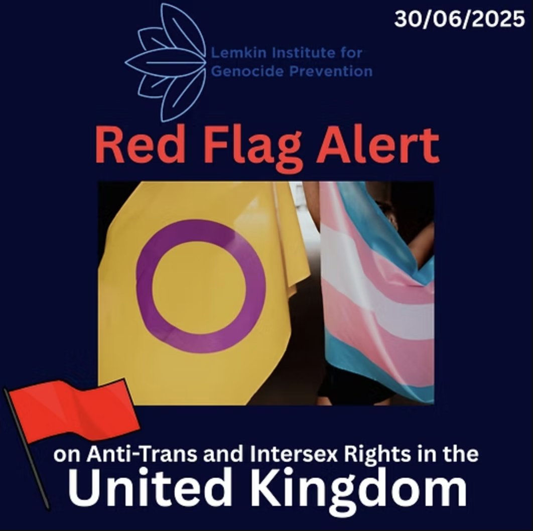 LemkinInstitute's tweet image. The @LemkinInstitute like to bring attention to and condemn recent judicial and governmental developments in the United Kingdom, which attempt to harm transgender and intersex people in the UK by stripping them of privacy and segregating them as ‘others.’ The Lemkin Institute…