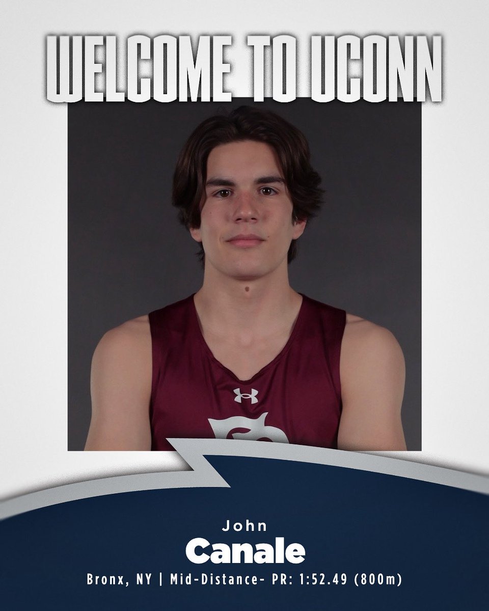 UConn Track &amp; Field is excited to welcome John Canale to Storrs! 💙🤍

#bleedblue #uconntfxc