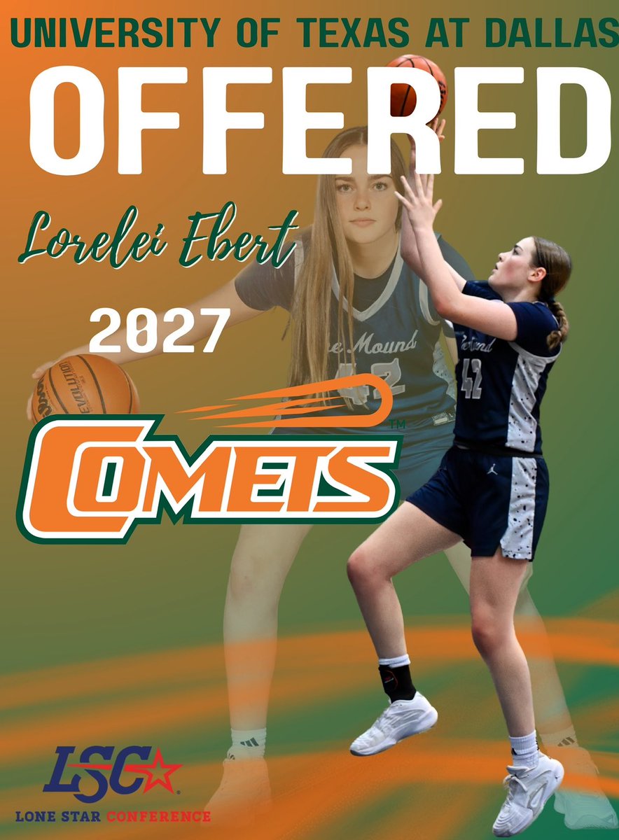 Lorelei Ebert (@loreleiebert) on Twitter photo After an amazing visit, I am happy to receive an offer from <a href="/UTDALLAS_WBB/">UT Dallas Women's Basketball</a>! Go Comets! After an amazing visit, I am happy to receive an offer from <a href="/UTDALLAS_WBB/">UT Dallas Women's Basketball</a>! Go Comets!