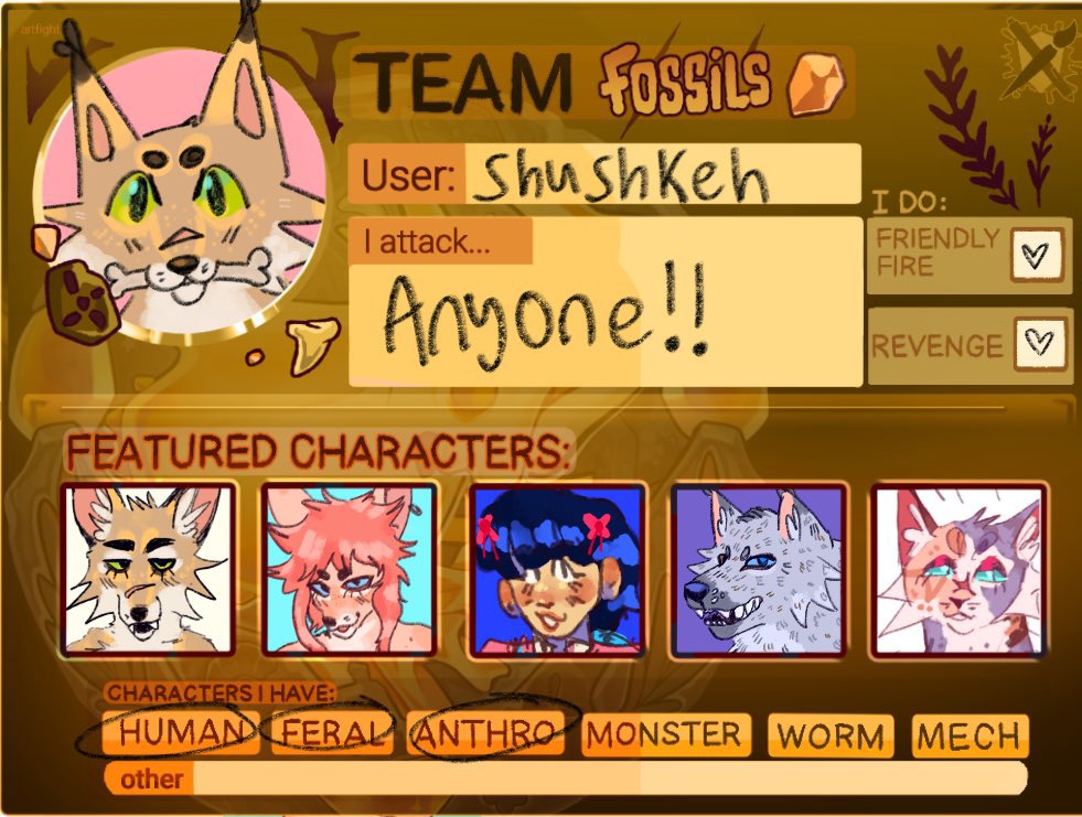 shushkeh's tweet image. attack thread 2025 🦴✨🐺
happy art fight! i’m going to post all attacks for this yr under this post :3 follow me there if u haven’t already!