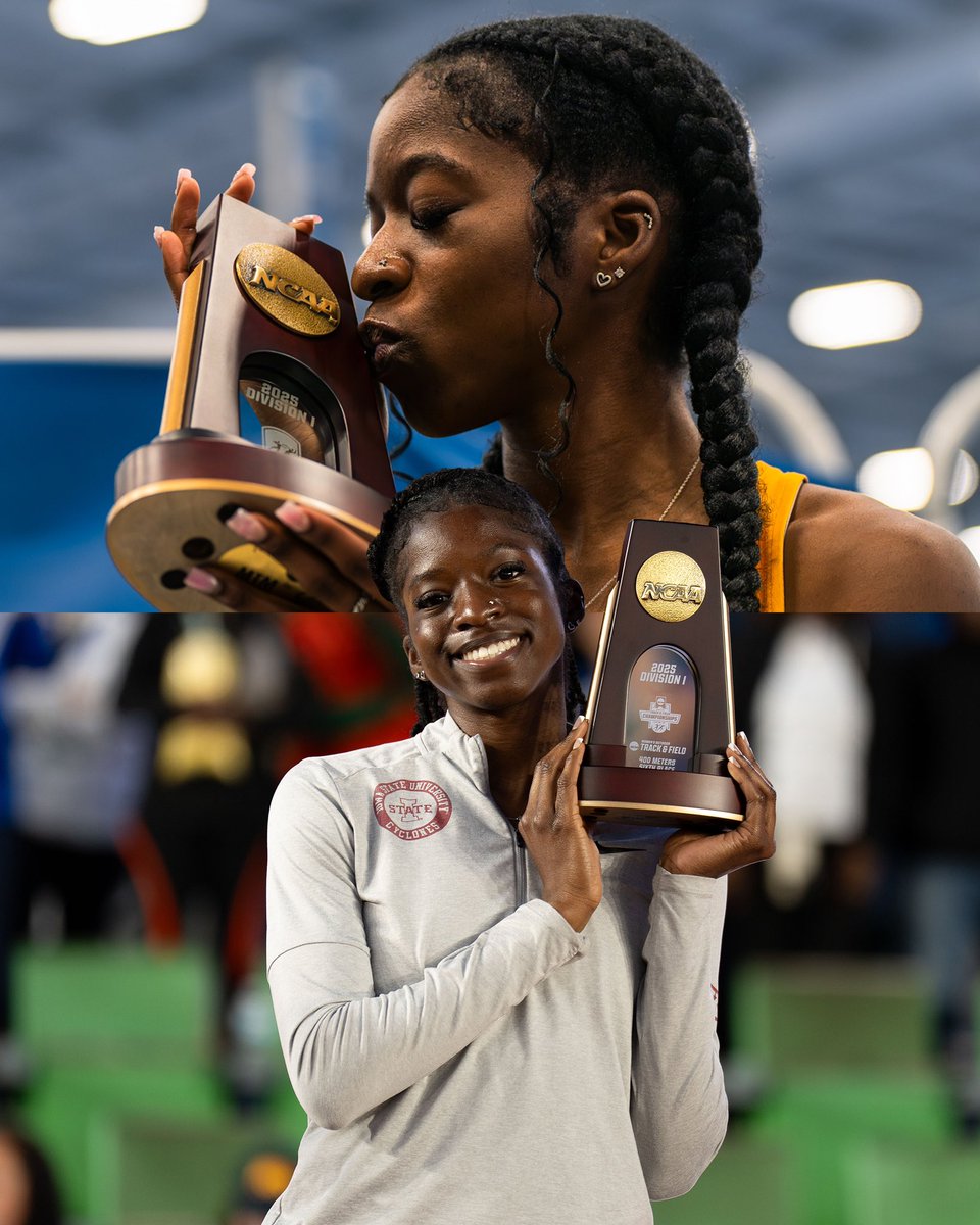 CycloneTrackXC's tweet image. Rachel’s 2025:
‣ Three All-America honors
‣ ISU Female AOTY
‣ Regional Indoor & Outdoor Track AOTY
‣ Two Big 12 titles
‣ Six school records set or reset
#CycloneSZN