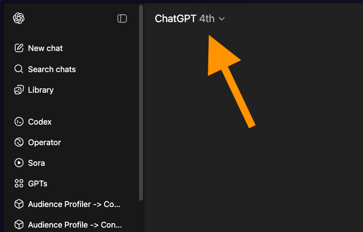 thatroblennon's tweet photo. New naming sighted in the ChatGPT interface.

They're probably tweaking some names to get ready for GPT-5 (or whatever it'll be called) https://t.co/DDG7UEfKFi