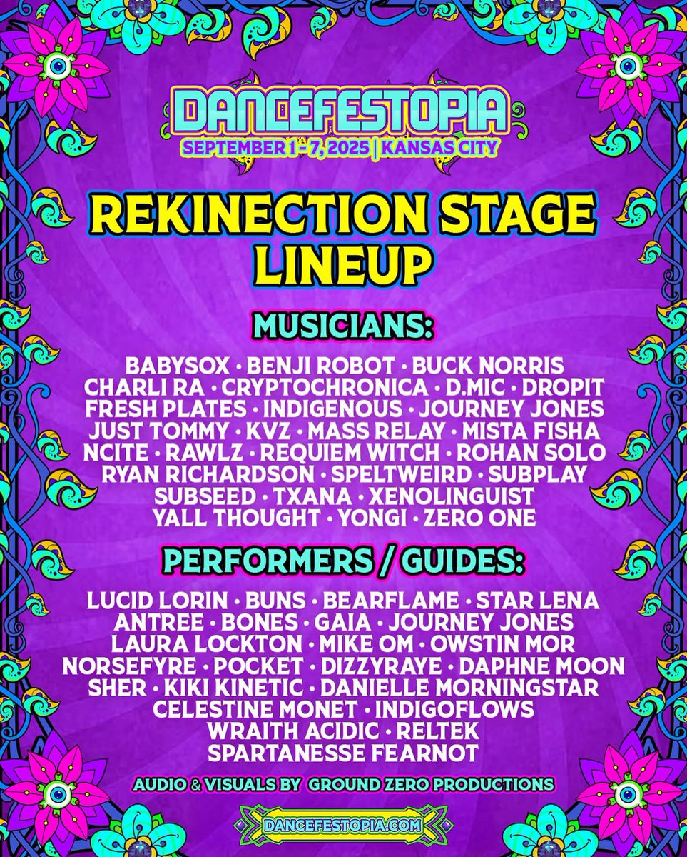 benjirobotmusic's tweet image. Grateful to be among such a wide-ranging lineup for @Dancefestopia this year. I’ll be performing on the ReKinnection Stage.
Thank you to everyone helping keep independent music alive.