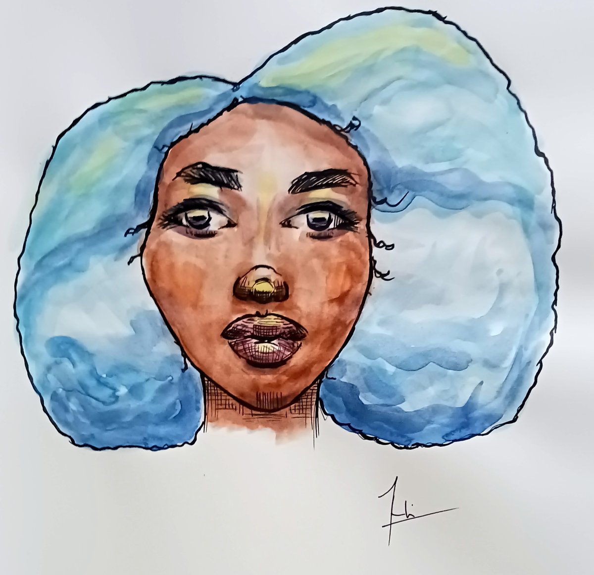Songeseveilles's tweet image. She's Water
#imaginarydrawing #dippen #artist #art #pourtoi #foryou #artoftheday #water #fromwater #afro #croquis #sketch #drawing #fantasy #creativity #ink #nib #watercolor #ArtistOnTwitter