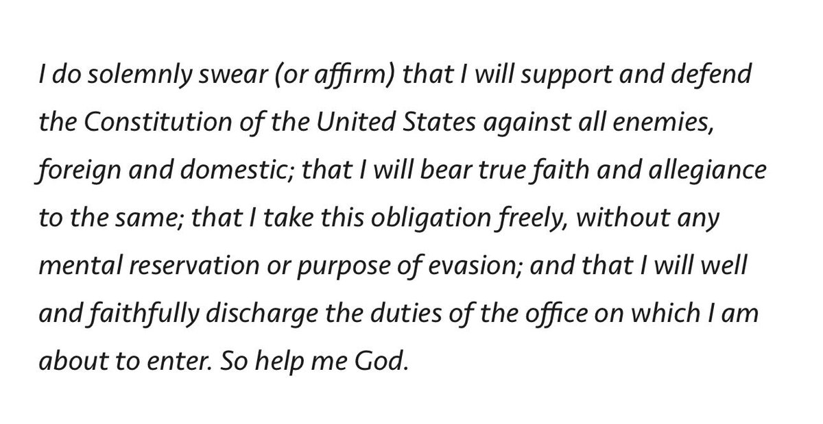 davidgura's tweet image. This is the oath of office each senator takes at the start of his or her term: