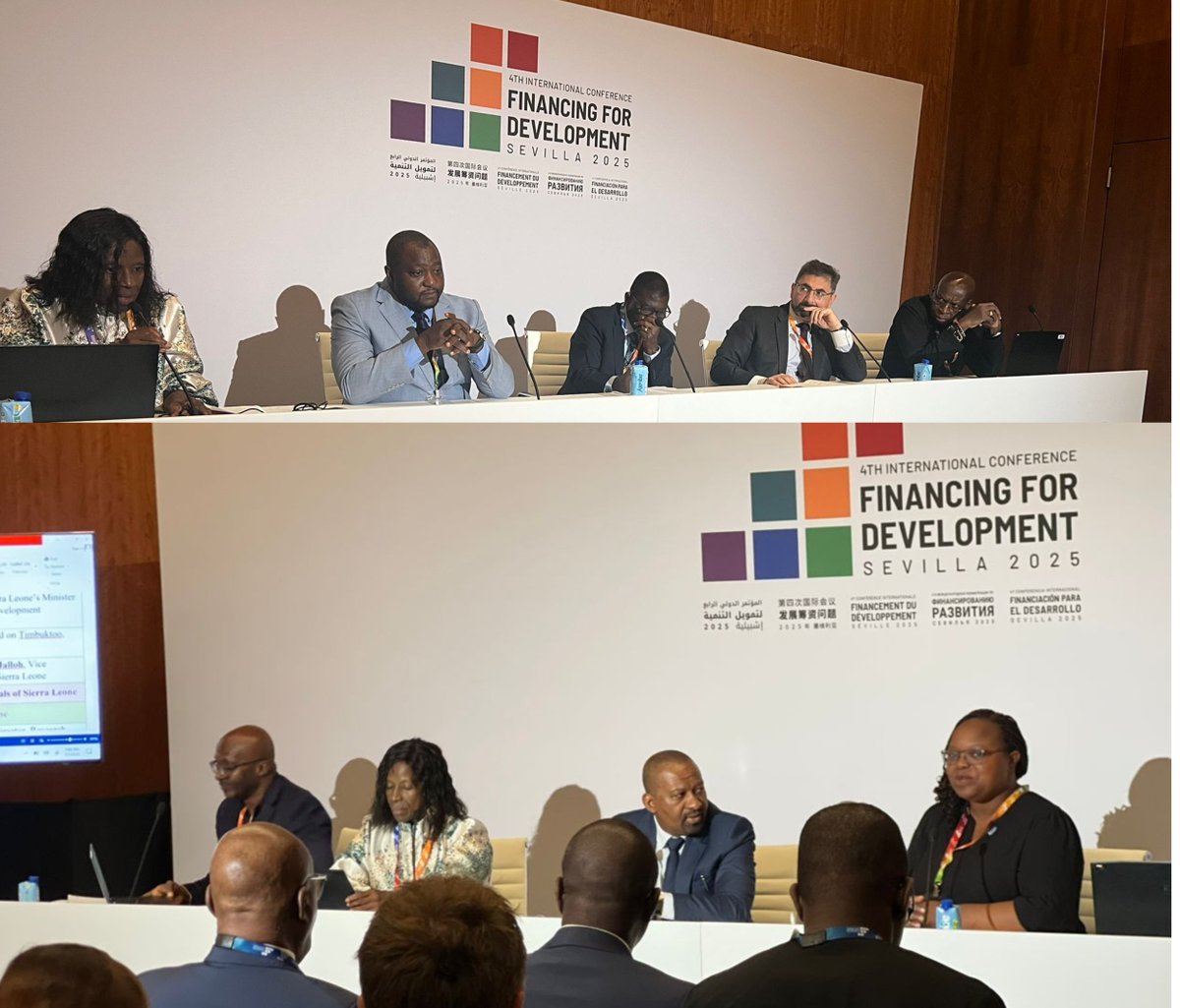 UNDP in Sierra Leone (@undpsierraleone) on Twitter photo At #FFD4 Sierra Leone side event on mineral wealth & AgriTech, <a href="/VP_Jalloh/">Dr. Mohamed Juldeh Jalloh</a> highlighted the nation’s rich resources & urged private sector partnerships. The Mineral Wealth Fund is a bold step to mobilize capital & invest in Sierra Leone’s future. #SDGs #InvestInSL
<a href="/ahunnaeziakonwa/">Ahunna Eziakonwa</a> At #FFD4 Sierra Leone side event on mineral wealth & AgriTech, <a href="/VP_Jalloh/">Dr. Mohamed Juldeh Jalloh</a> highlighted the nation’s rich resources & urged private sector partnerships. The Mineral Wealth Fund is a bold step to mobilize capital & invest in Sierra Leone’s future. #SDGs #InvestInSL
<a href="/ahunnaeziakonwa/">Ahunna Eziakonwa</a>