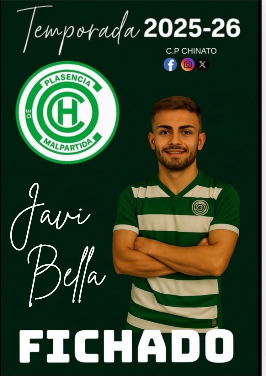 1°Extremeña 

Javi Bella nuevo jugador del <a href="/CPChinato/">CP Chinato</a> para la temporada 25/26