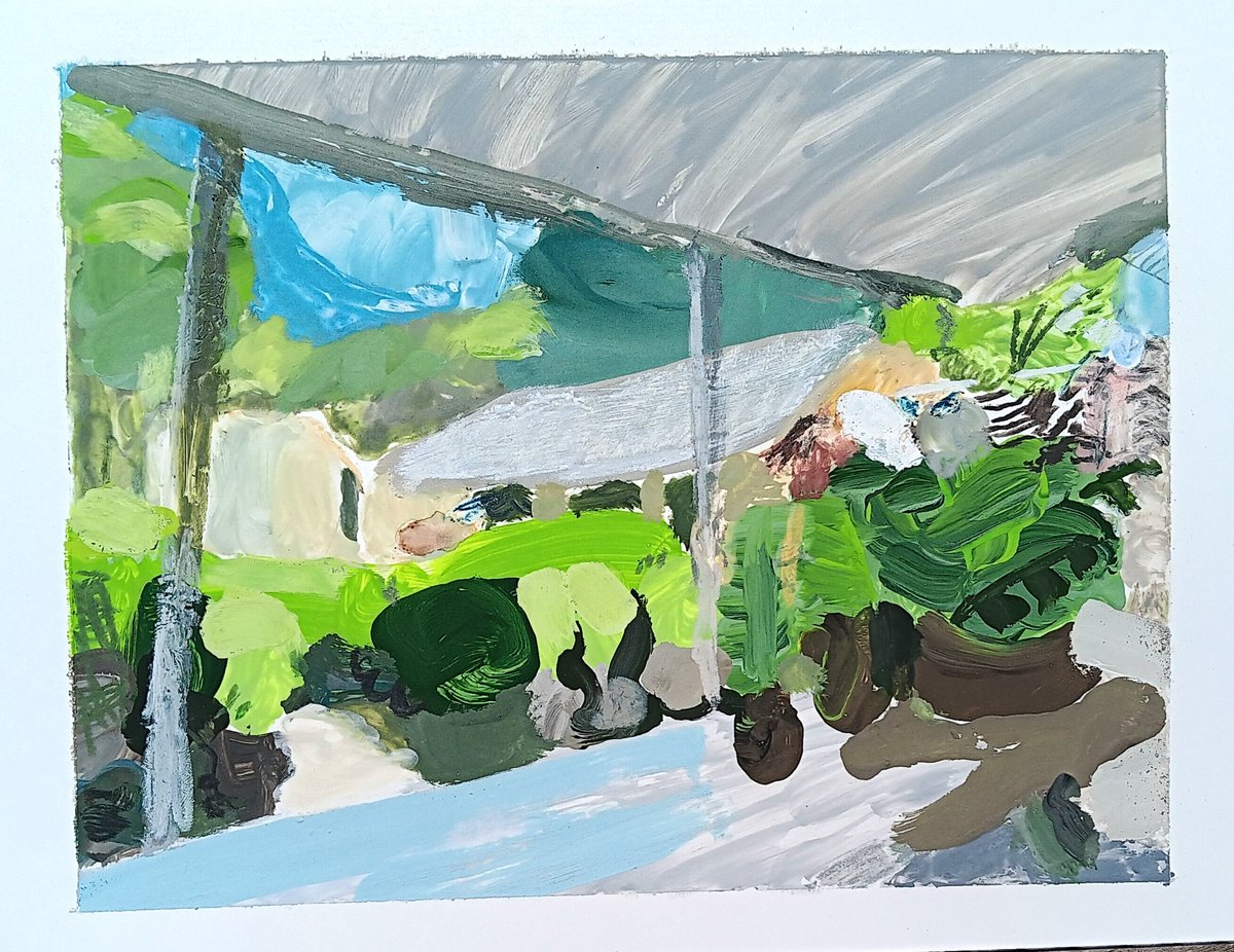 Clothesline and tomato plants

Pastel and gouche on polypropylene