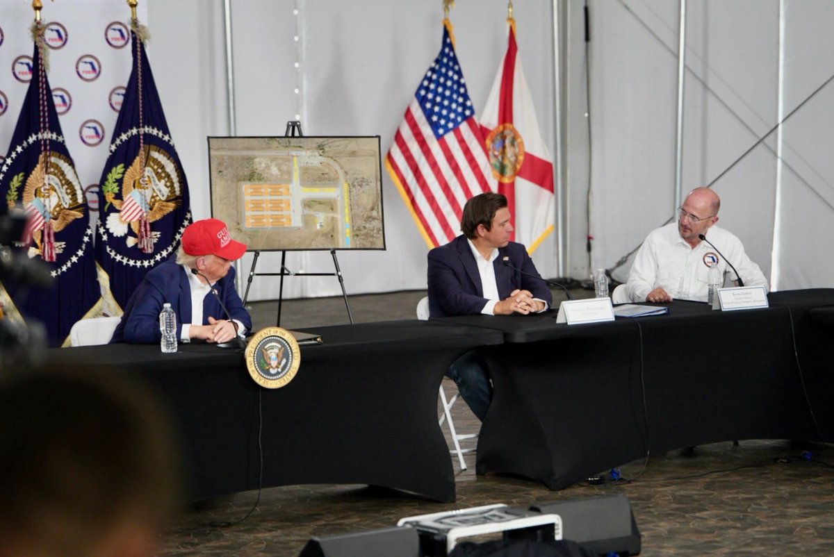 KevinGuthrieFL's tweet image. Phase 1 of Alligator Alcatraz is complete — in just 8 days.
Proud to lead @FLSERT in executing @POTUS’s mission under the bold leadership of @GovRonDeSantis.
Thank you to the team for getting it done the Florida way.