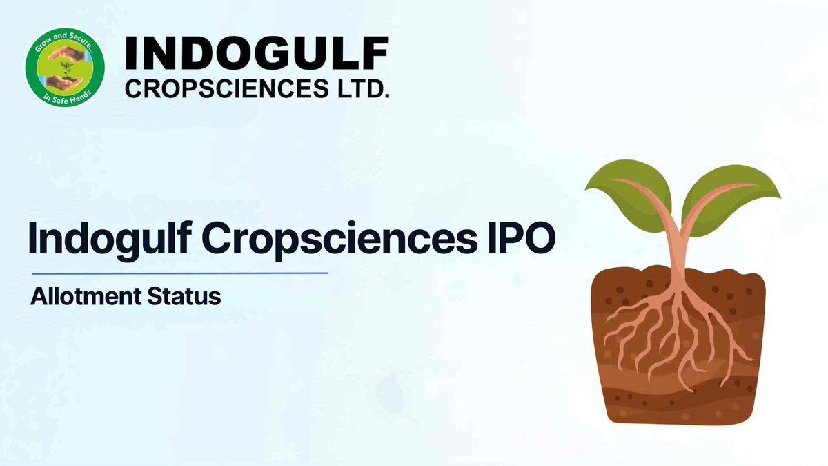 NewsAlertX's tweet photo. Indogulf Cropsciences IPO

IPI allotment is out

🔰To know the allotment status, click on the link below:

https://t.co/cBXPairwf4

Link 👆 #indogulf #IPOAlert https://t.co/k5Kyw7LY2m