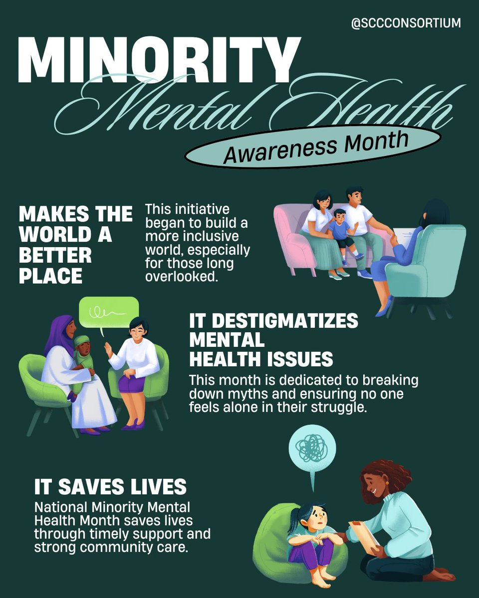 July is National Minority Mental Health Month. For those with sickle cell, mental health is part of the fight too. Systemic barriers make it harder — but everyone deserves care that understands their pain and their story. 🩸🧠 #SickleCell #MentalHealthMatters