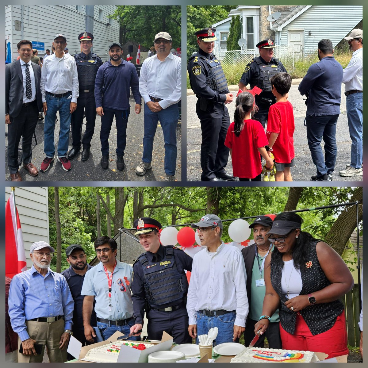 A beautiful day for <a href="/WRPSToday/">Waterloo Regional Police</a> to celebrate #CanadaDay across Waterloo Region. 

Thank you to the Bai’tul Kareem Mosque and <a href="/ahmadiyyacanada/">Ahmadiyya Muslim Jama’at Canada</a> (Cambridge, Kitchener, Waterloo, Guelph, &amp; Brantford) for bringing so many community members together.