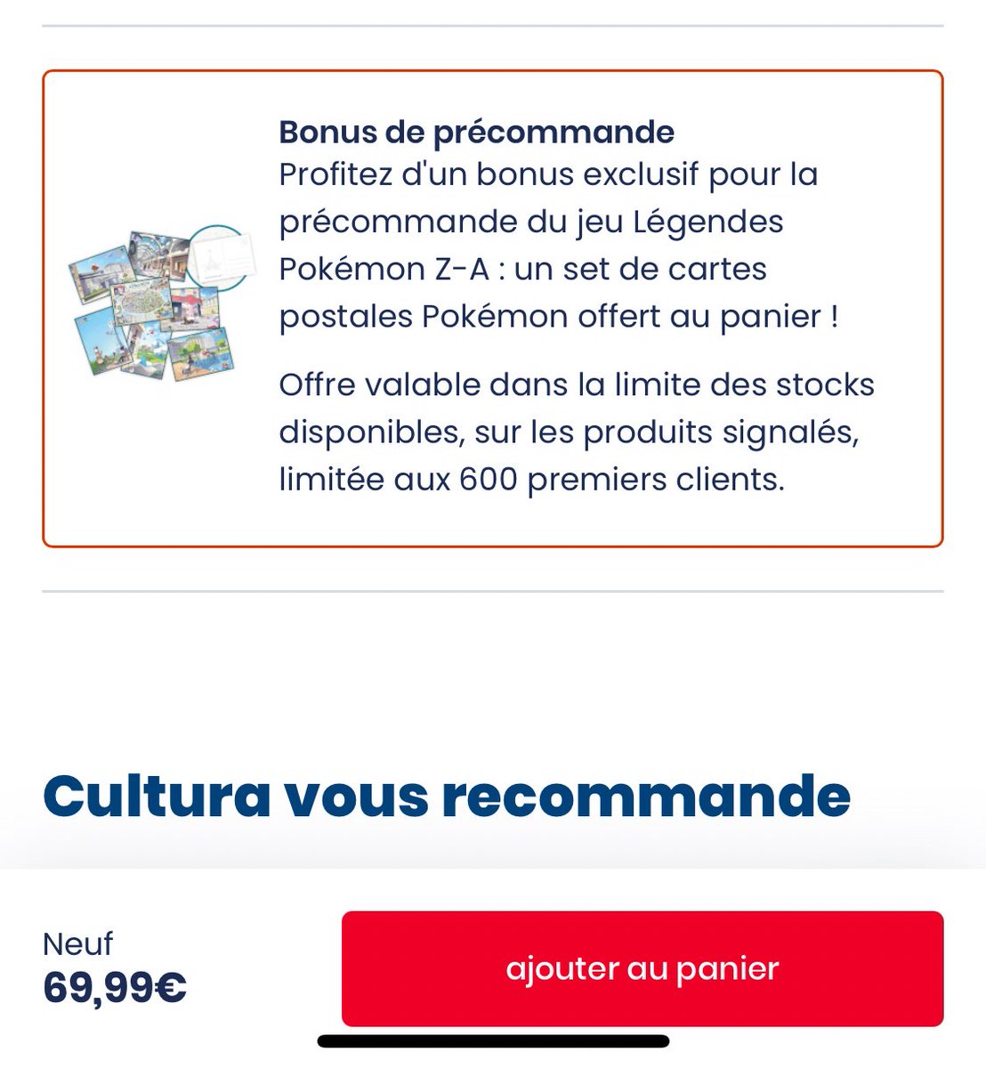 Qwilfish6's tweet photo. @NintendHOME Tiens j’ai vu qu’il y avait aussi un énième autre objet de preco sur Cultura également https://t.co/bFvtm1bC8C