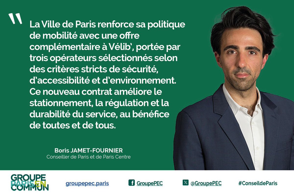 Élu-e-s Paris En Commun (@groupepec) on Twitter photo Aujourd’hui au #Conseildeparis, <a href="/boris_tweets/">💫 Boris Jamet-Fournier</a> intervient sur la nouvelle offre de mobilité qui va se déployer à Paris. Aujourd’hui au #Conseildeparis, <a href="/boris_tweets/">💫 Boris Jamet-Fournier</a> intervient sur la nouvelle offre de mobilité qui va se déployer à Paris.