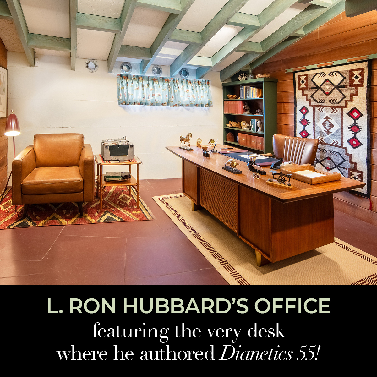 LRonHubbard's tweet image. L. Ron Hubbard authored “Dianetics 55!” at this very desk in his office at Osborn Road.
Discover the newly dedicated L. Ron Hubbard Landmark Site commemorating the unification of Dianetics and Scientology: lronhubbard.org/landmark-sites…