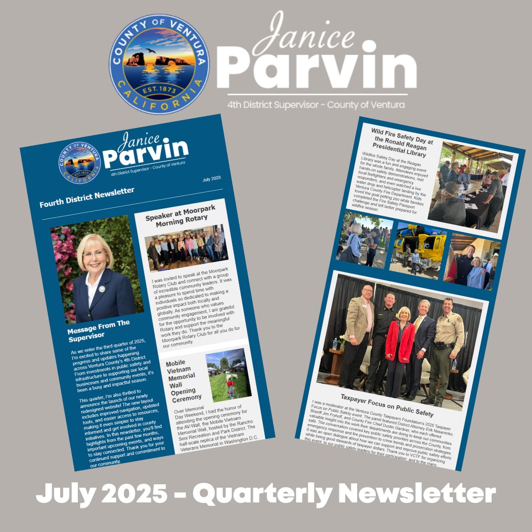 vcjaniceparvin's tweet image. The latest newsletter: highlights progress in public safety, infrastructure, and community initiatives. Key updates include essential discussions on film ordinance modernization. Link In Bio conta.cc/4lzPJrB