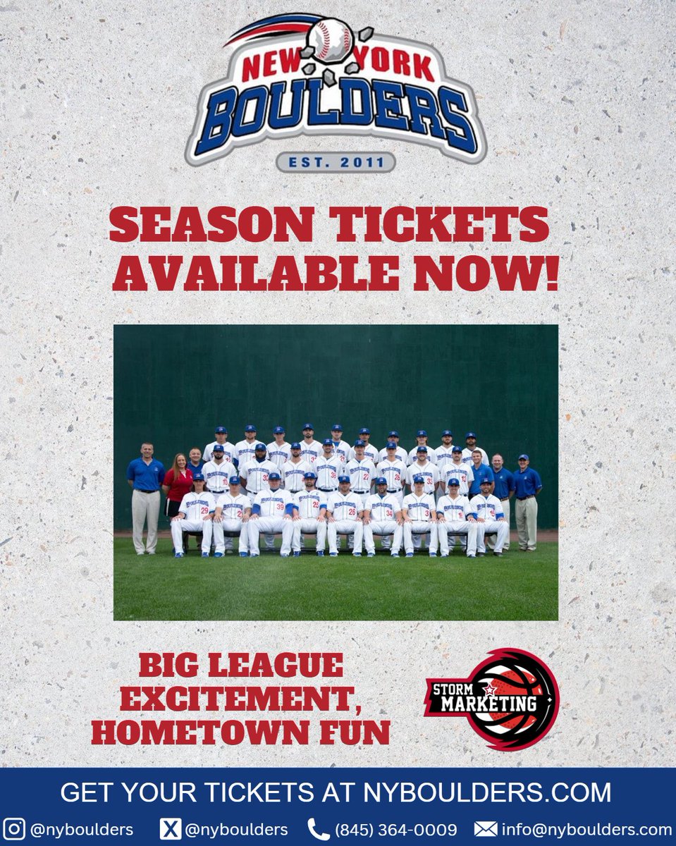 StormMarketing4's tweet image. Join the New York Boulders for Big League Excitement and Hometown Fun
Looking for a fun way to spend your 4th of July weekend? Look no further than the Boulder’s Firecracker Pack
To learn more about the Firecracker Pack and to purchase tickets visit:
nyboulders.com…
