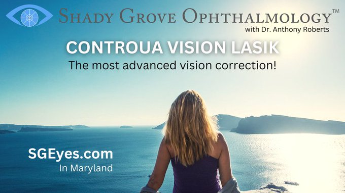 Contoura® Vision Topography Guided LASIK At Shady Grove Ophthalmology, Dr. Anthony Roberts restores patients' vision using the most state-of-the-art technology with years of experience. 
➡️ SGeyes.com