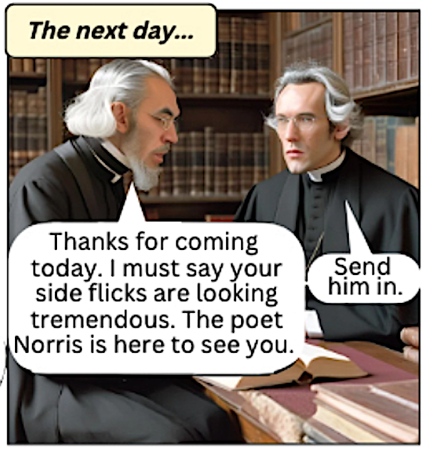 Sara L Russell (@pinkyandrexa) on Twitter photo Ep. 19 of The Perils of Norris is out! Norris takes Rose's advice & sees a priest about the love potion
bit.ly/4nvlsvF
#AIart <a href="/PoetryLifeTimes/">Poetry Life & Times</a> <a href="/RobinOuzman/">Robin Hislop</a> <a href="/PoetsTube/">YouTubePoets</a> <a href="/Kushalpoe/">Kushal Poddar</a> <a href="/Toni_M_Arboleda/">Antonio Martรญnez Arboleda</a> <a href="/RW_Haynes/">R. W. Haynes</a> <a href="/monkeyinabox/">J. - know the thing for what it is...</a> <a href="/222TT222/">TakTempest</a> <a href="/PoemTrees/">Sherri Lynn Pritchett ๐ข This is my Time Capsule</a> <a href="/LoukiaBorrell/">Loukia Louka Borrell ๐บ๐ฒ๐จ๐พ</a> <a href="/MaryBroderson/">Mary Broderson</a> Ep. 19 of The Perils of Norris is out! Norris takes Rose's advice & sees a priest about the love potion
bit.ly/4nvlsvF
#AIart <a href="/PoetryLifeTimes/">Poetry Life & Times</a> <a href="/RobinOuzman/">Robin Hislop</a> <a href="/PoetsTube/">YouTubePoets</a> <a href="/Kushalpoe/">Kushal Poddar</a> <a href="/Toni_M_Arboleda/">Antonio Martรญnez Arboleda</a> <a href="/RW_Haynes/">R. W. Haynes</a> <a href="/monkeyinabox/">J. - know the thing for what it is...</a> <a href="/222TT222/">TakTempest</a> <a href="/PoemTrees/">Sherri Lynn Pritchett ๐ข This is my Time Capsule</a> <a href="/LoukiaBorrell/">Loukia Louka Borrell ๐บ๐ฒ๐จ๐พ</a> <a href="/MaryBroderson/">Mary Broderson</a>