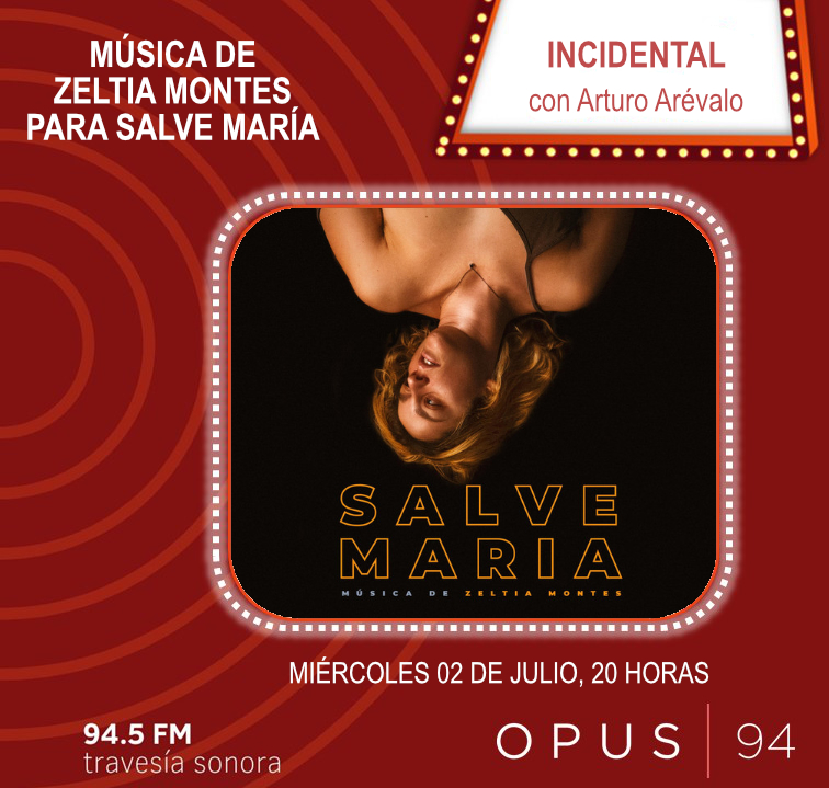 Opus945fm's tweet photo. #Incidental Música de Zeltia Montes para Salve María, película española de 2024 dirigida por Mar Coll, basado en la novela Las madres no, de la escritora vasca Katixa Agirre.
Conduce Arturo Arévalo.
⏲ 20:00 h
📻 94.5 fm CDMX
🌐 https://t.co/nfC4rNuuMW https://t.co/Idx0VUyWDb