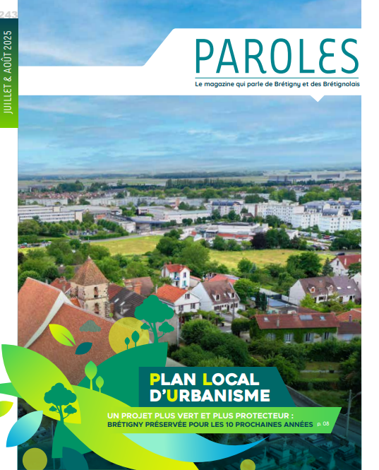 [Magazine Municipal] 🗞️
Le « Paroles » de juillet &amp; août est en ligne sur bretigny91.fr ! 
Au sommaire de ce 2⃣4⃣3⃣e numéro : le (riche) programme des animations de l'été &amp; un dossier complet sur la révision du Plan Local d'Urbanisme
À lire 👉 bit.ly/3ZZtXFh