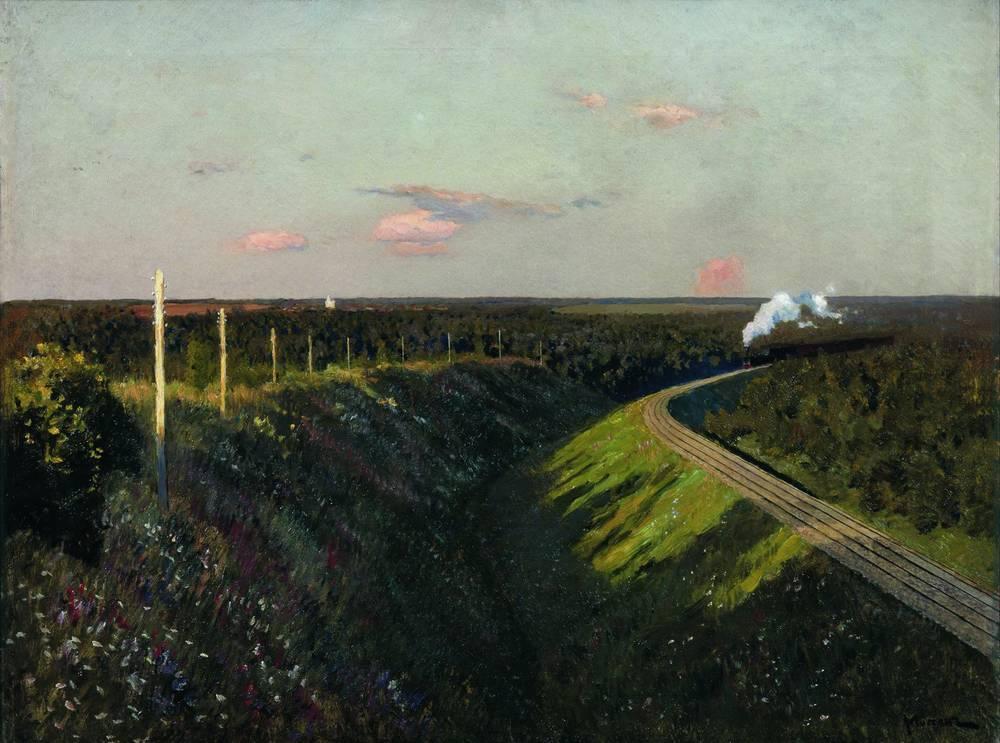 artistlevitan's tweet image. Train on the way