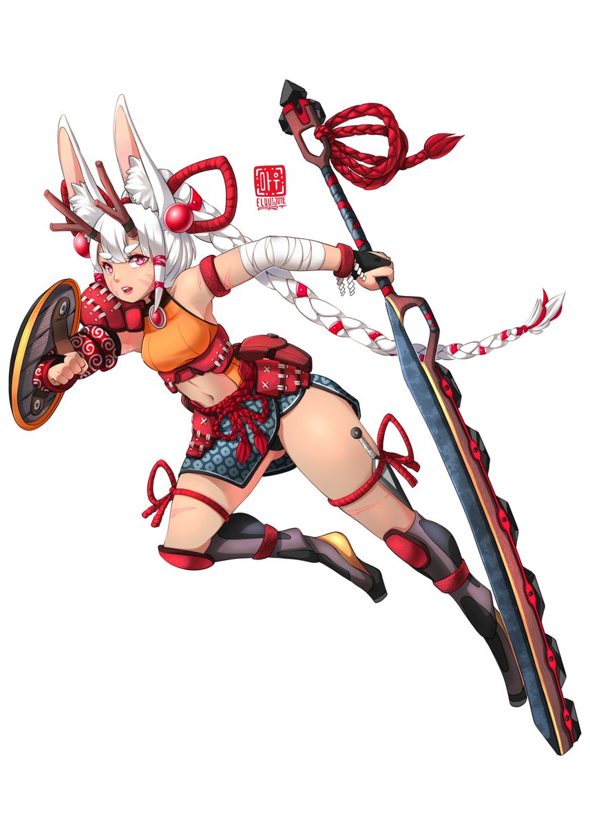 ElquijoteART's tweet image. Sakuna para proyecto ALMA con @_OABIO  
#characterdesign #videogamedesign