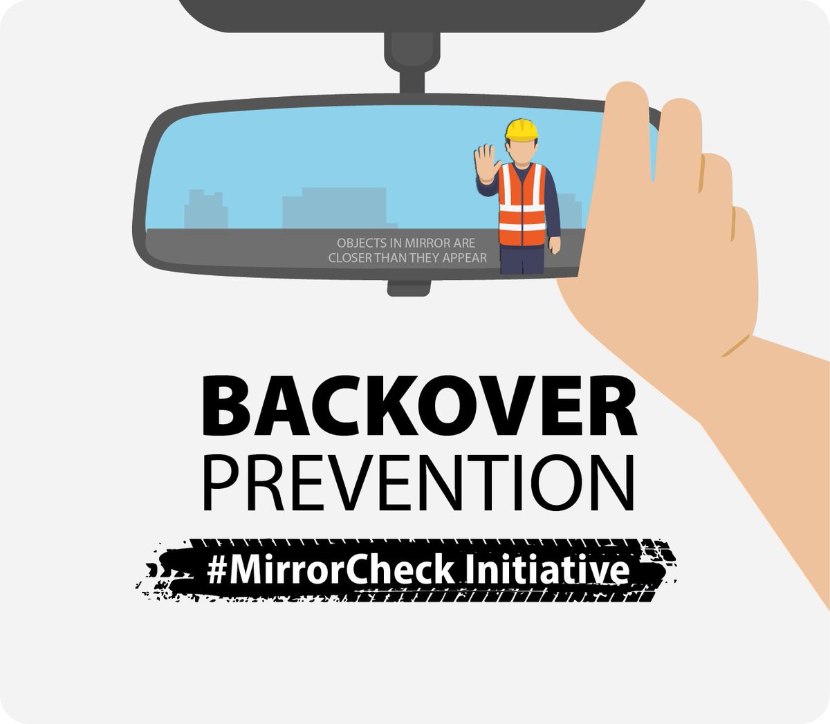#MirrorCheck! This Toolbox Talk from OSHA encourages a mirror check to prevent backover incidents by using regular mirror adjustments, using spotters in low-vis areas, and more. See it here: tinyurl.com/3wccebnt