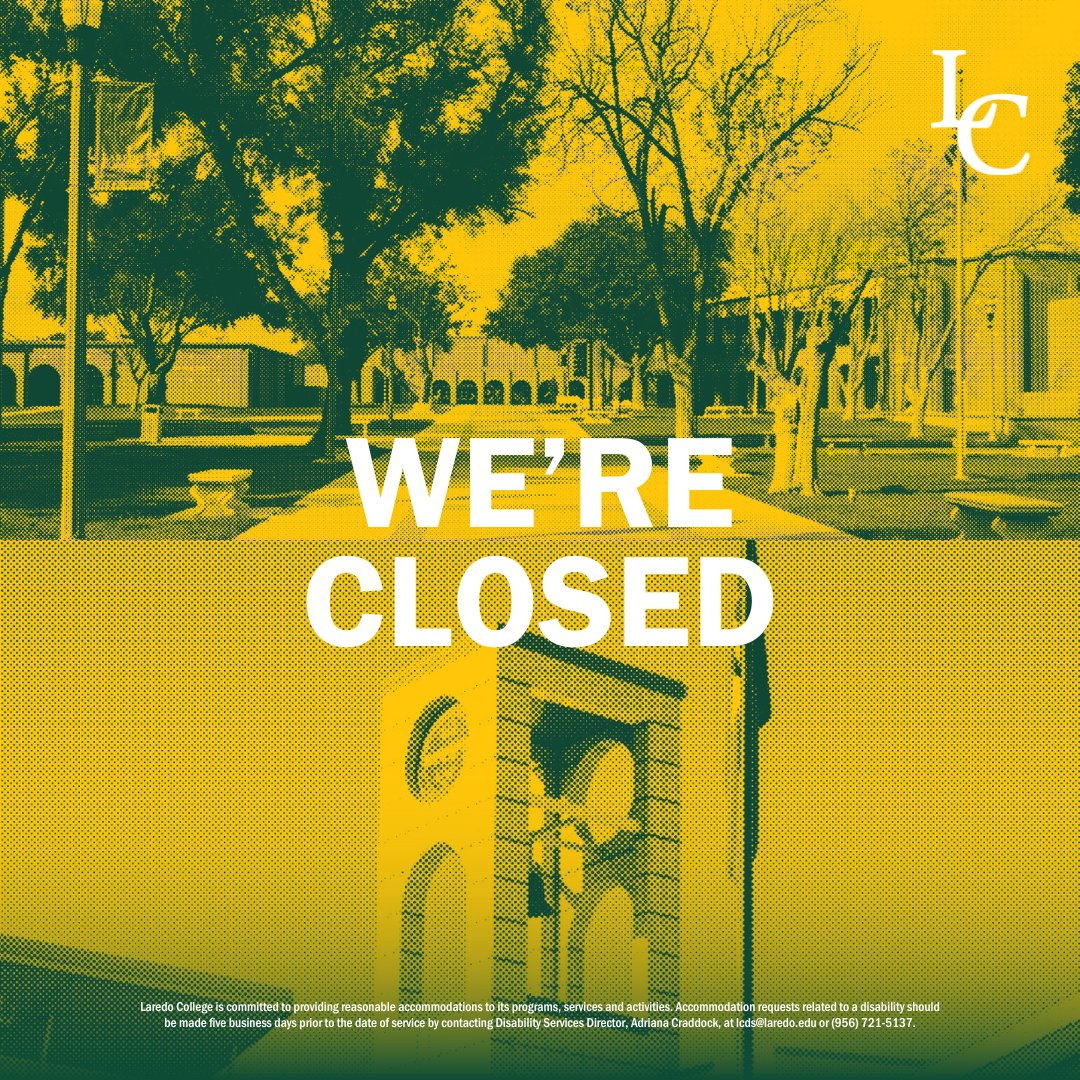 laredopalominos's tweet image. Both Laredo College campuses will be closed tomorrow in observance of the 4th of July holiday. College offices will reopen and services will resume on Monday, July 7 at 8 a.m.

Happy Independence Day! 🇺🇸