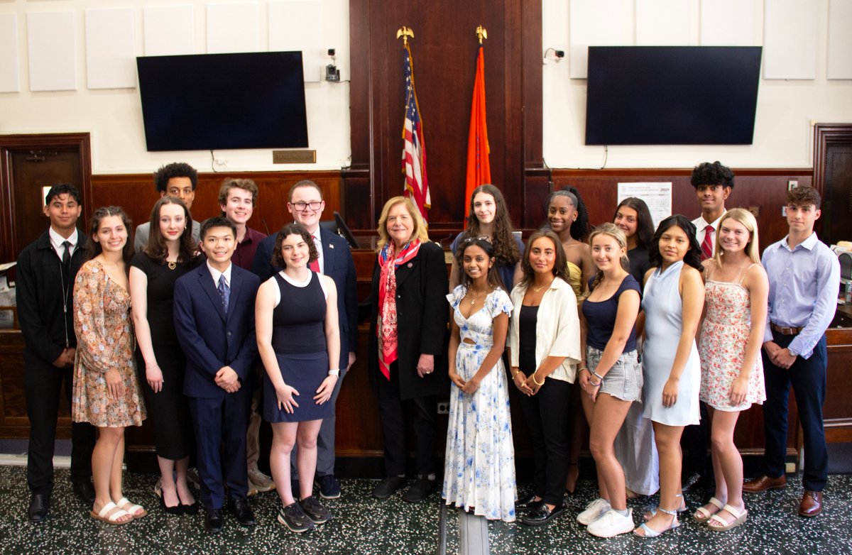 DA Donnelly stands with recipients of the SHIELD Award, presented to outstanding high school juniors that have shown strength of character and commitment to self-growth, and demonstrated the spirit and initiative to bring about positive change in our communities.
