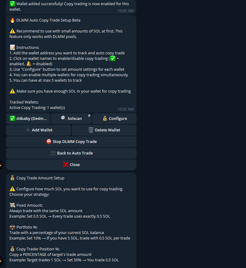 🤖 Auto-copying successful wallets
Found a wallet worth following? <a href="/met_engine/">MetEngine</a> offers copy-trading bots to mirror their positions in real-time. <a href="/lpagent_io/">LP Agent</a> also has a promising bot in development. I run daily performance comparisons between all three if you want the data.

Here