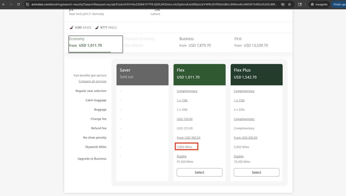 UmairNa07760431's tweet image. Hey @emirates @EmiratesSupport
Book as guest: 7,600 Miles.
Logged into Skywards: 3,800 Miles.
So loyalty = half the reward now? 😂
Bug or feature, happy to help your dev team fix it! 👨💻✈️
📸👇
#SkywardsMystery #MilesMathIsHard #DebuggingInStyle