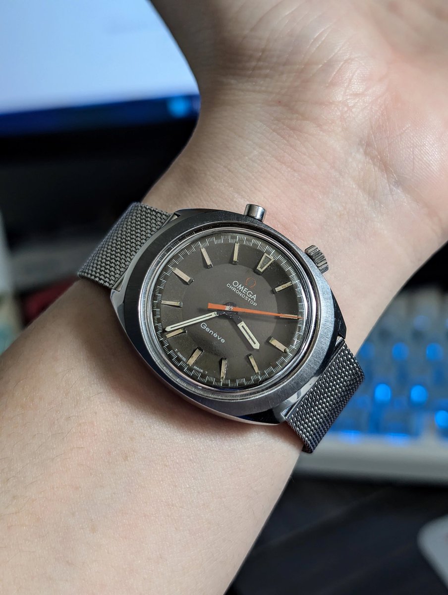 omegaforums's tweet photo. Vintage #Omega #Geneve #Chronostop Cal 865 #Driver’s Variant Ref 145.010 in Steel on Mesh Bracelet by Omegaforums Member karlenko123
https://t.co/AX7N6nsTzB https://t.co/o0c4jREGQZ
