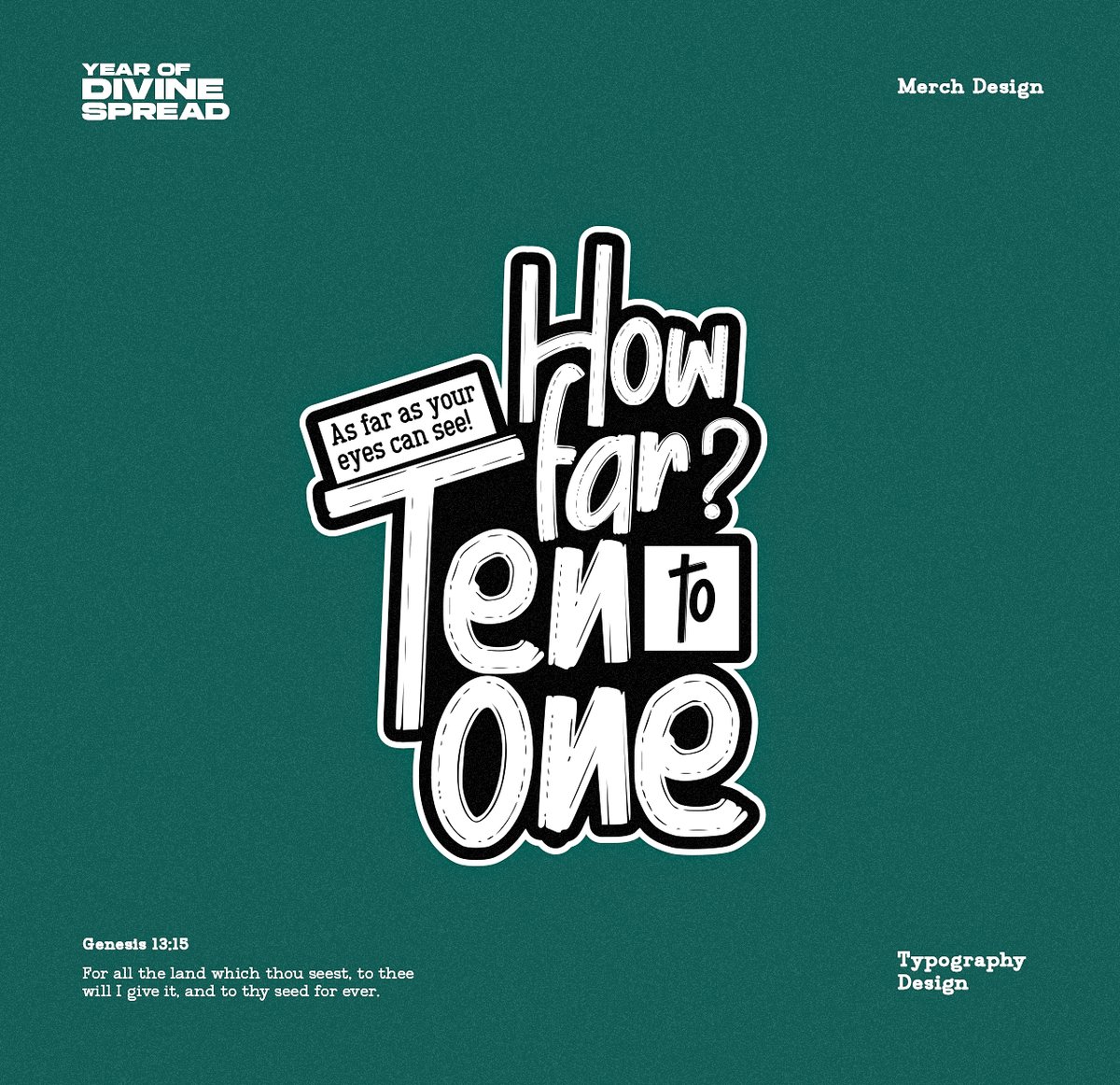 AnthonyDlitesum's tweet image. Merch design titled “How Far Ten to One” — inspired by the prophetic theme: The Year of Divine Spread.

A visual reminder that when God moves, what took ten will now take one. Simple. Bold. Faith-driven.
#ChristianMerch #FaithDesign #DivineSpread #Tshirt