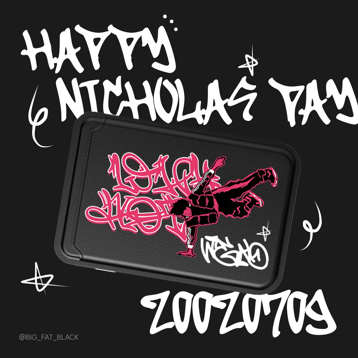 ꒰১𐋏𐌀𐌓𐌓𐌙 𐌍𐌉𐌂𐋏𐌏𐌋𐌀𐌔 𐌃𐌀𐌙໒꒱

안녕하세여
니콜라스의 생일을 축하하며
#RT 추첨 2분께 맥세이프 카드케이스를 보내드립니다
당발은 니코 생일 라이브 이후에~~