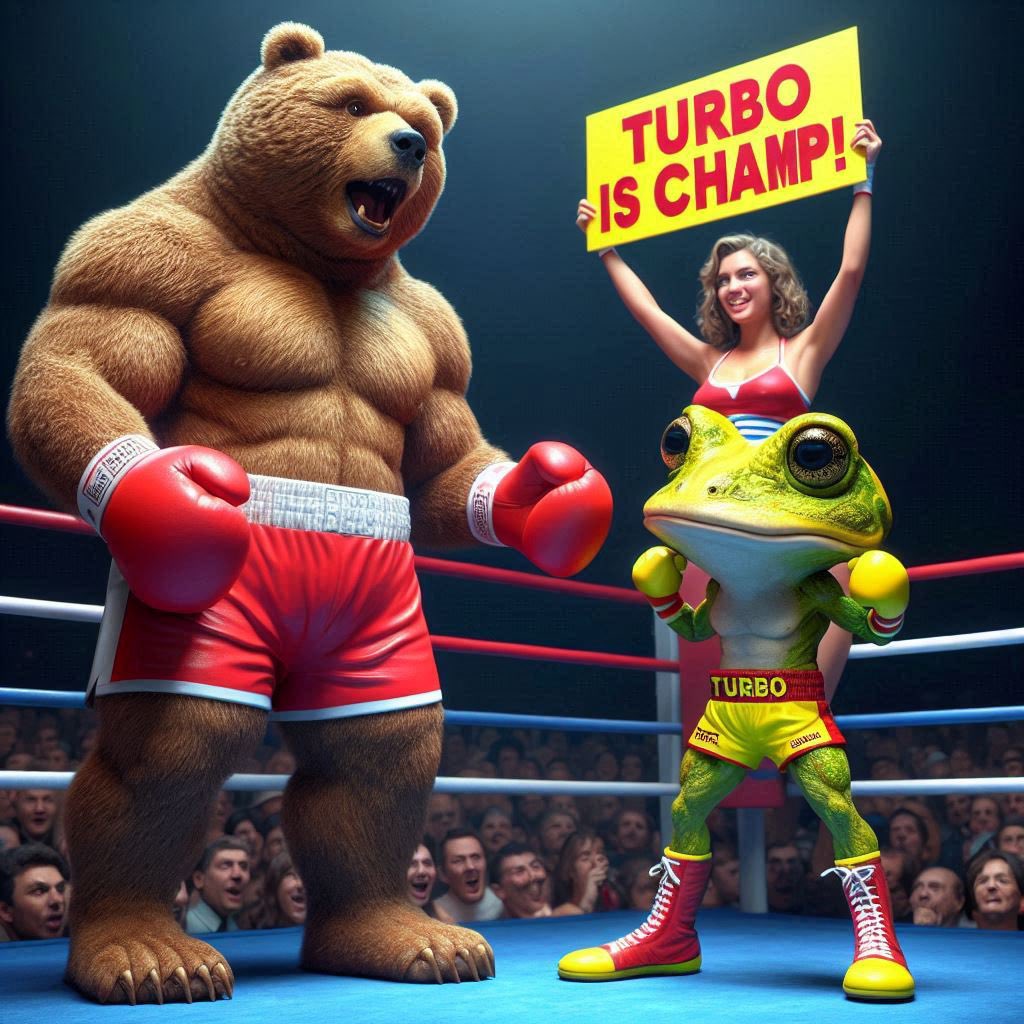 Gr8rdaz's tweet photo. Doesnโt matter how big the Bear, $TURBO and the #TurboCommunity will outlast and come out victoriousโผ๏ธ๐ช๐๐๐๐ค
TurboChain ย ย https://t.co/Zf7qc29AnB
#TurboToadToken TurboFam LoadTheToadย
AI AiAgent
@TurboToadToken
https://t.co/8AlwcjFisx https://t.co/5sfW95CFO0