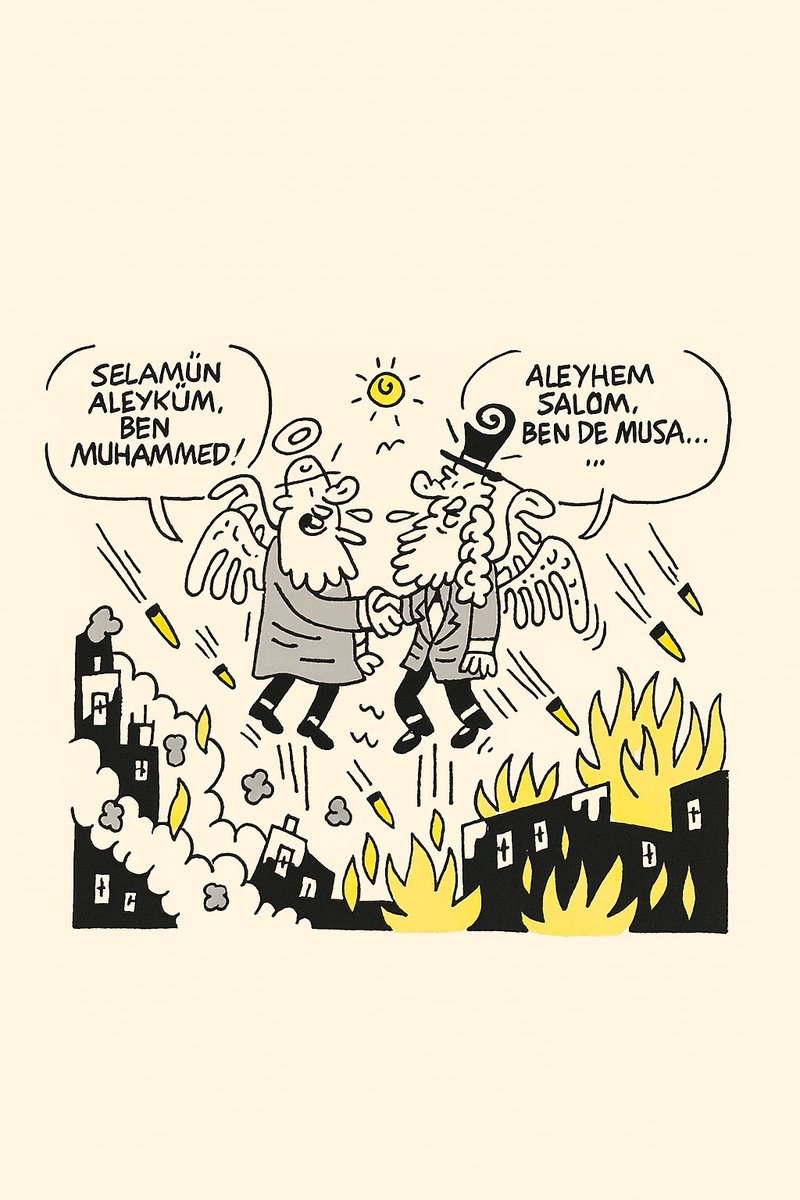 SafaiDarya's tweet image. Turkish authorities have detained three cartoonists over a satirical drawing published by weekly magazine Leman.
There are people in Turkey who are also angry and taking to the streets because they believe that the cartoon insults the prophet Mohammed. They are also praying…
