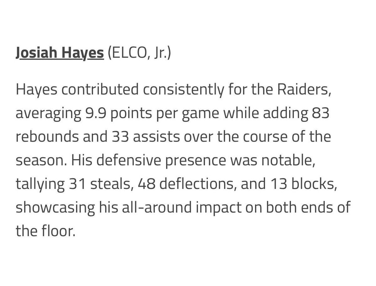Congratulations to Derek Franco ‘28 (Second Team All-County) &amp; Josiah Hayes ‘26 (Third Team All-County). Both will be vying for a spot on the First Team next winter.