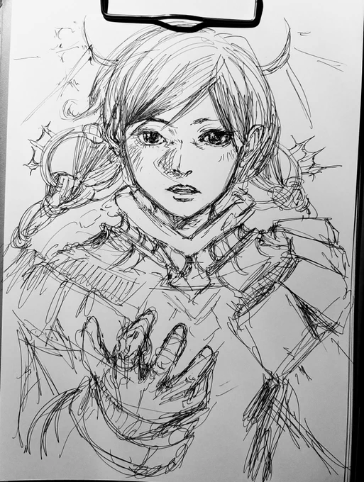 少し描きました。

珍しく眠くなってます。。😅

夜勤の夜食休憩時に。
夜食は食べないので。

#イラスト #illustration #rkgk 