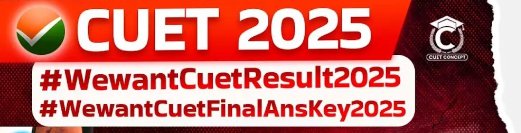 #we want CUET result 2025